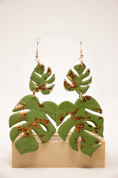 Monstera - Green with Copper Leaf